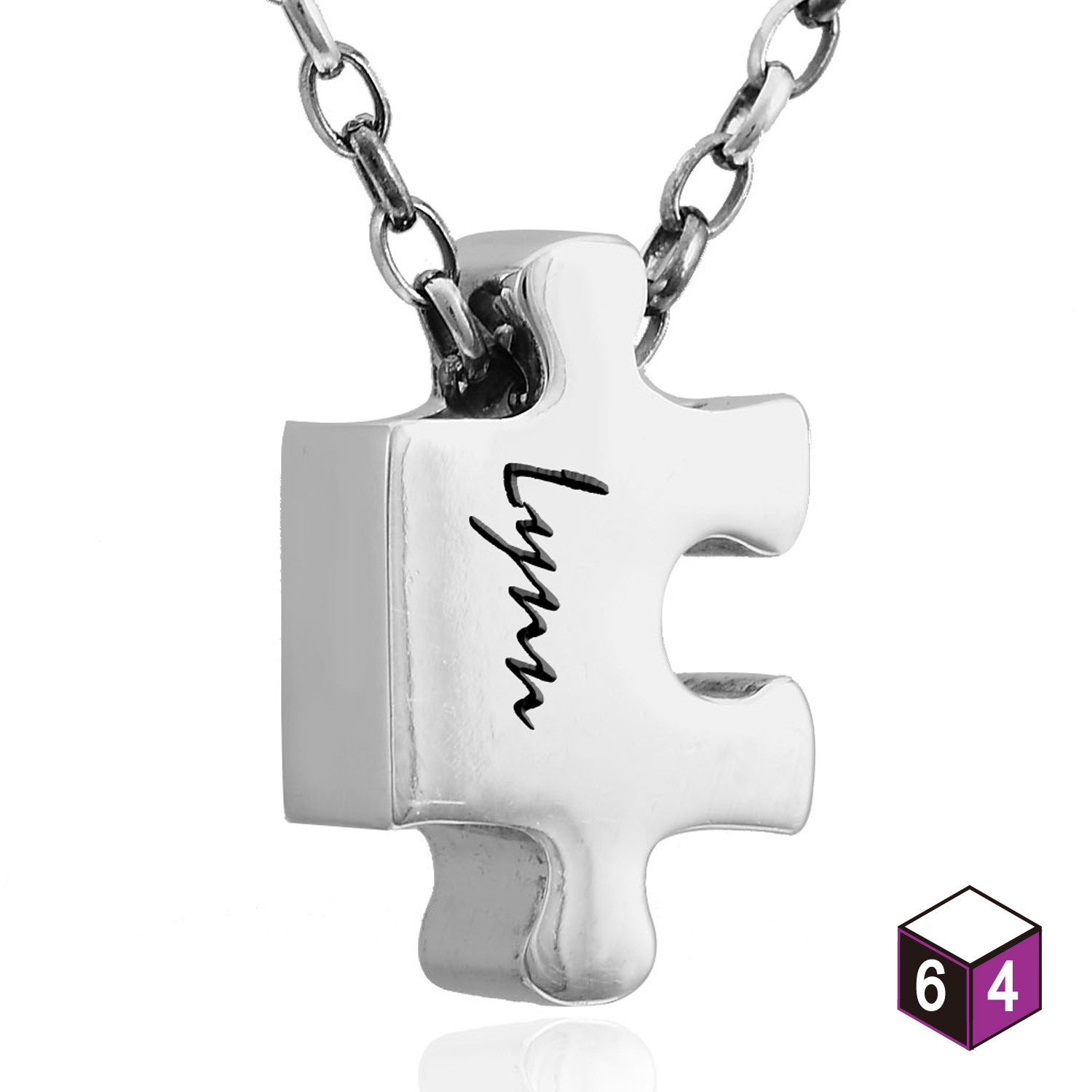 訂製姓名項鍊 拼圖 純銀項鍊 可愛字牌 C