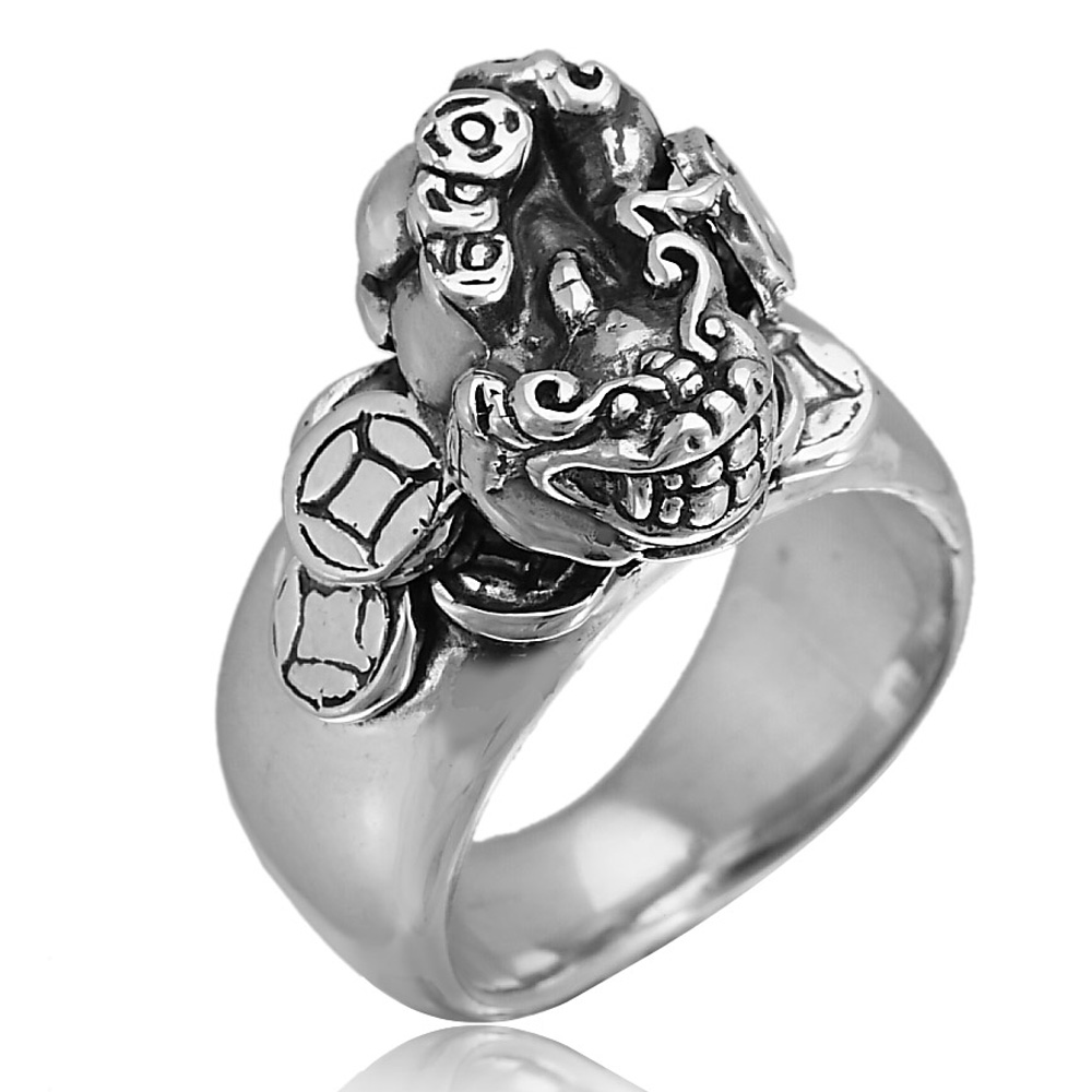 64DESIGN-招財豼貅 貔貅設計 銀戒(訂製)