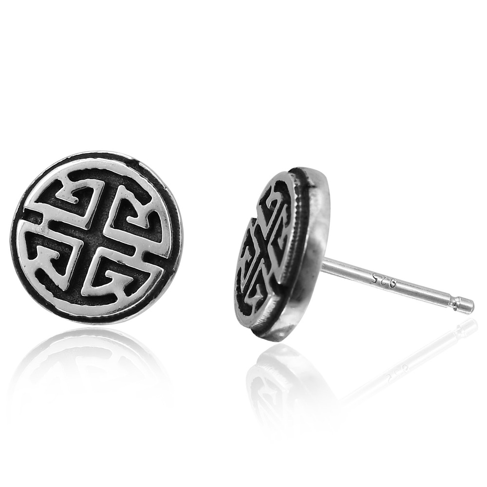 64DESIGN-祿字 純銀耳環