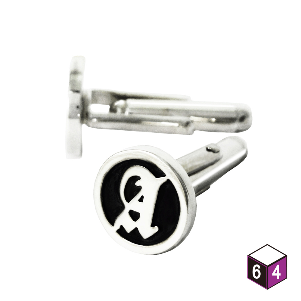 64DESIGN訂製 姓名袖扣 陽刻款 925純銀袖扣  客製化訂製