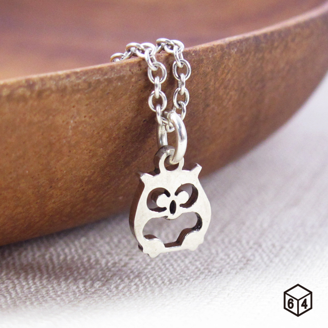 幸運貓頭鷹-手工純銀項鍊
