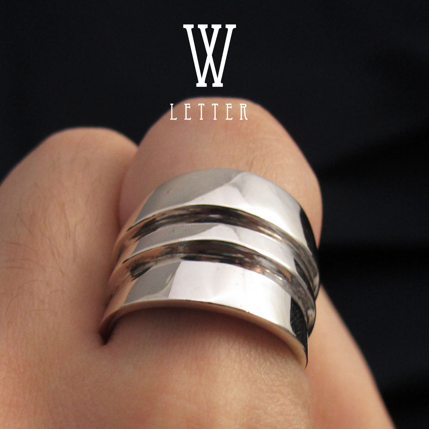 手工造型戒 W-Ring 925純銀戒指
