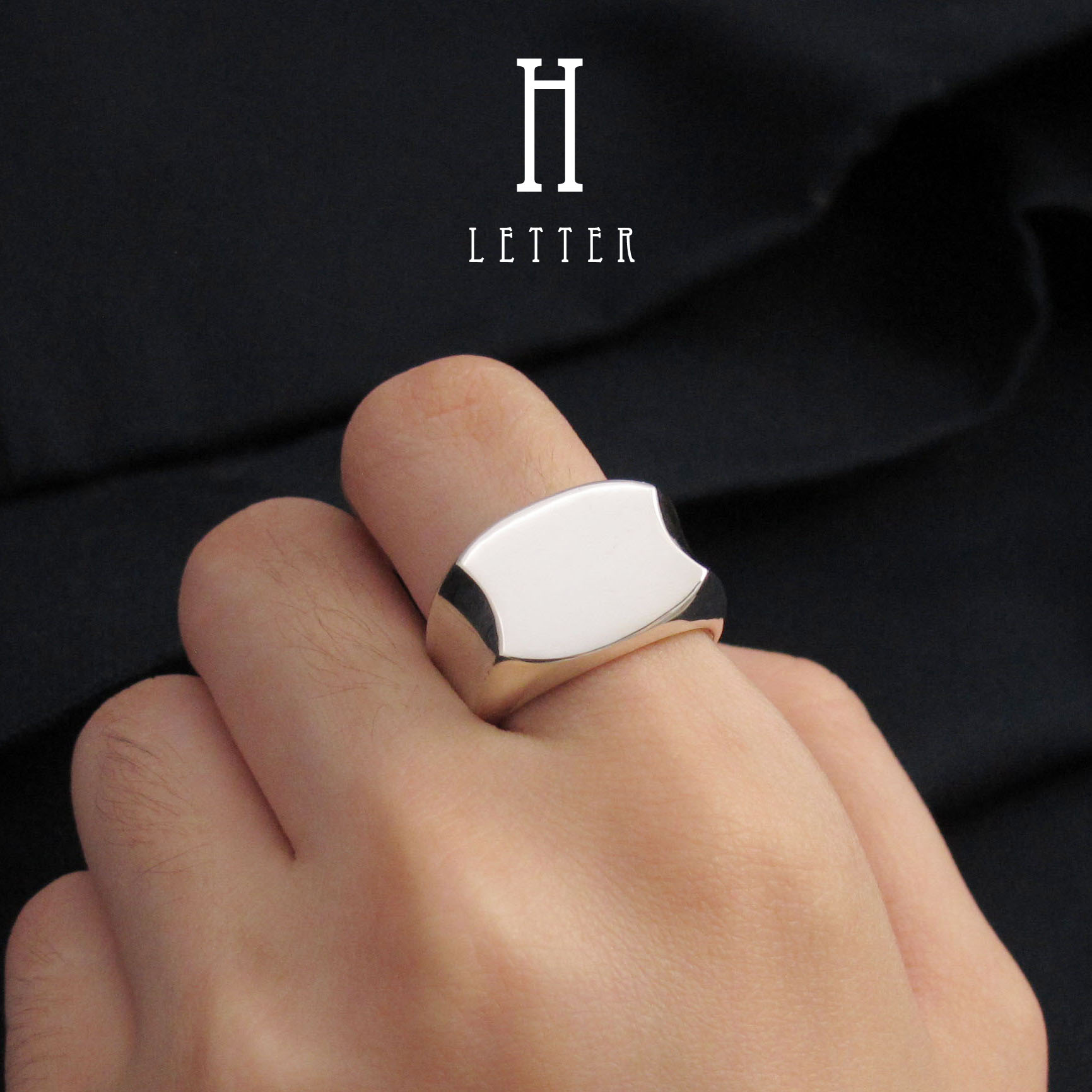 64DESIGN訂製戒指-造型戒 H-Ring 純銀戒指