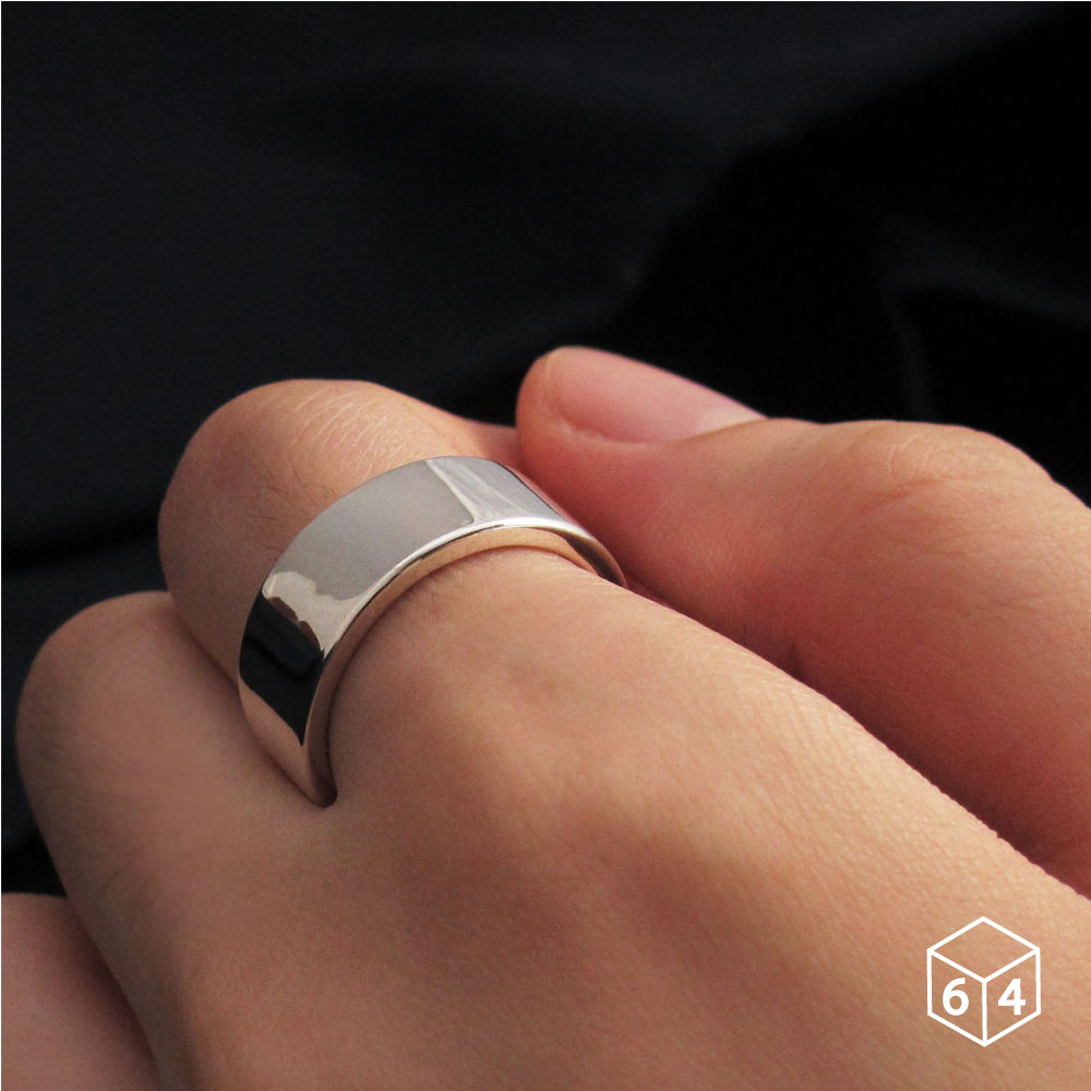 預購 手工厚版素戒 平面8mm 925純銀戒指