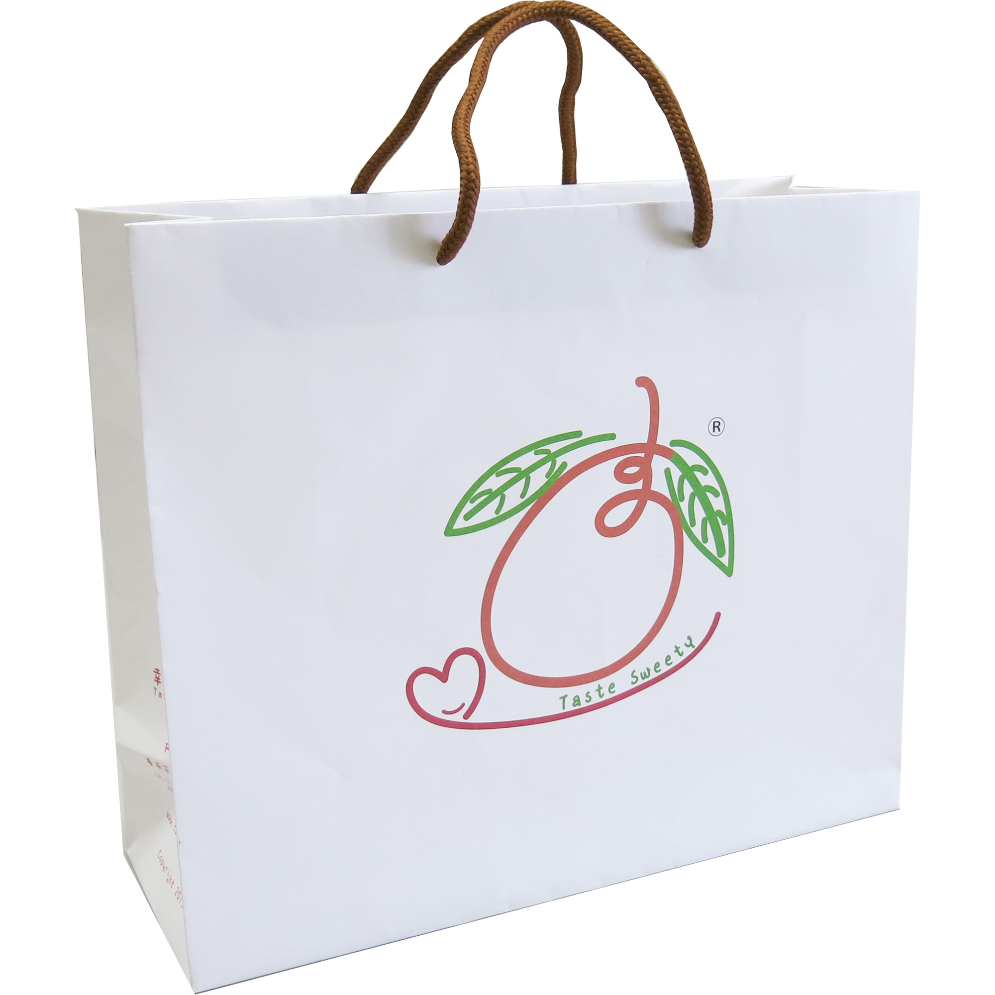 幸福果舖送禮專用品牌提袋-經典款-大3K白