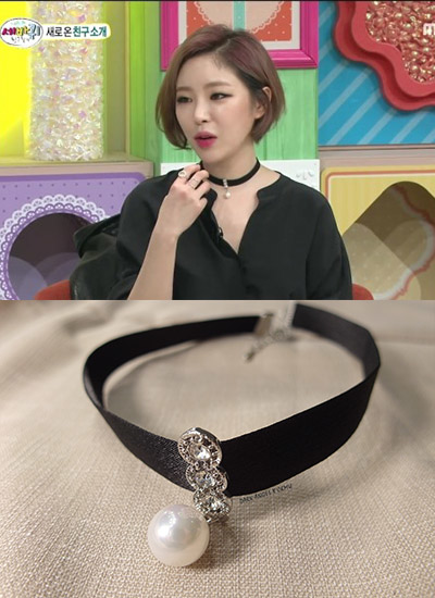 [現貨] 水鑽珍珠脖環 (佳人款)