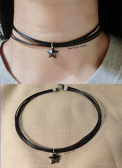 [現貨] 多串式黑星鑽脖圍