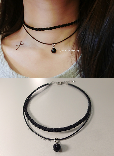 [現貨] 結繩式黑珍珠脖圍