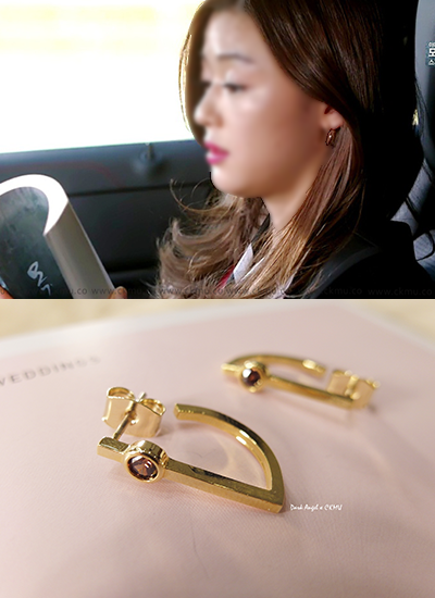 [現貨]《來自星星的你》千頌伊D字耳環