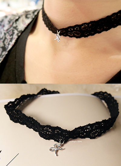 [現貨] 優雅蕾絲K字脖圍(純銀)