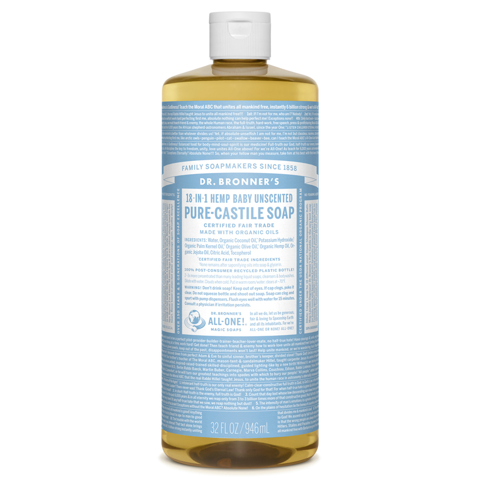 Dr. Bronner's - 有機無味柔順皂液 (32 oz)