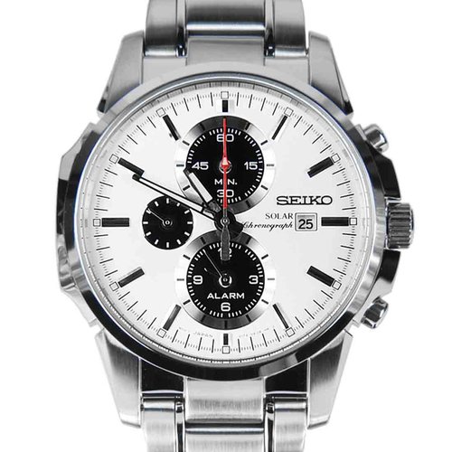 seiko white chronograph