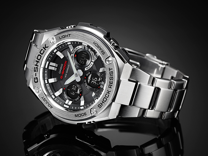 CASIO G-SHOCK RESIST GST–S110D Casio G-Shock G-Steel Solar Analog Digital Men's Watch