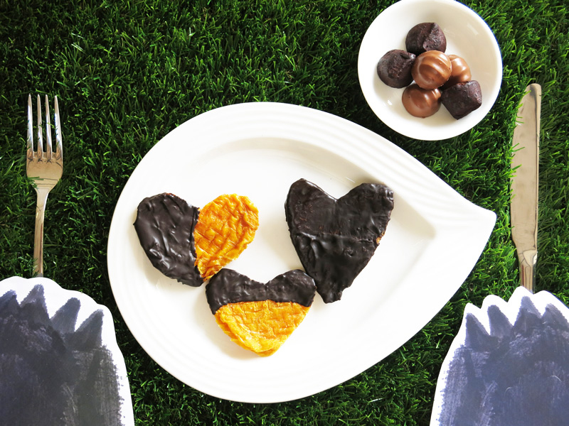 甜蜜心情-愛心巧克力芒果乾