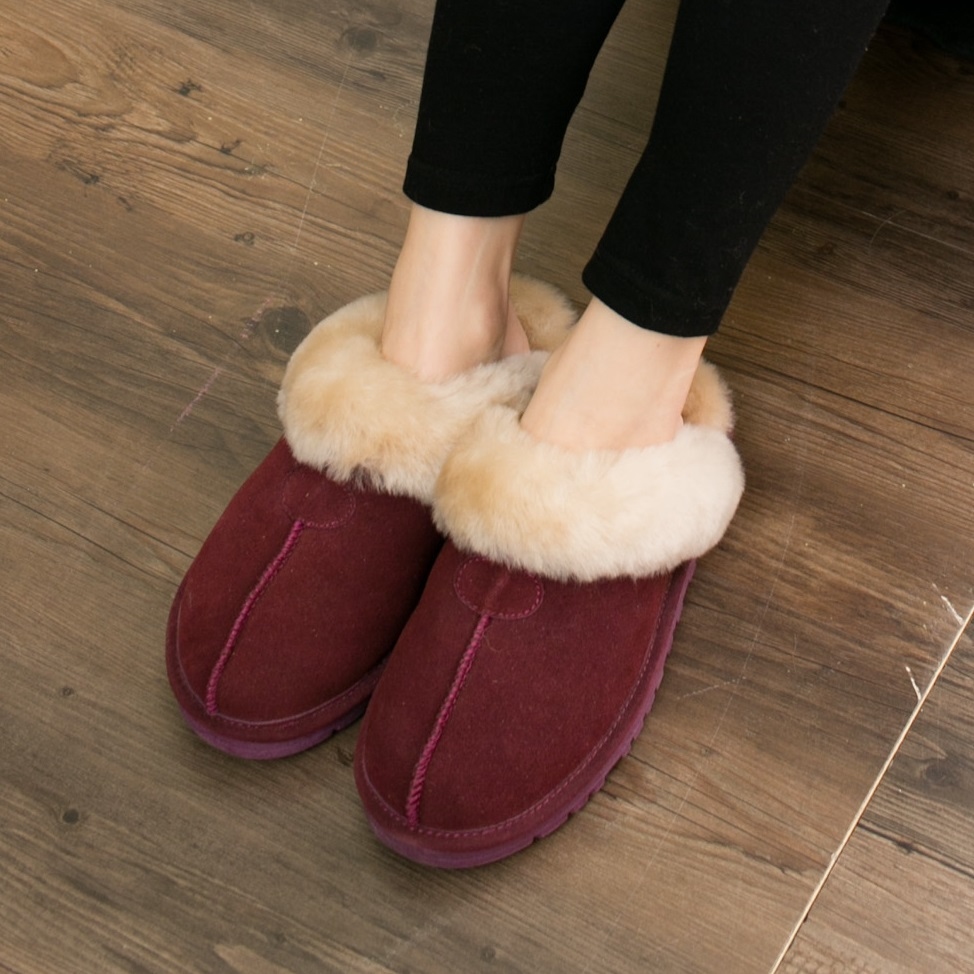 【拖鞋】真皮100%純羊毛雪靴羊毛靴
