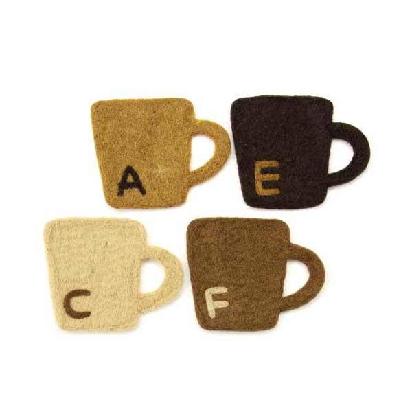 CAFE羊毛氈杯墊