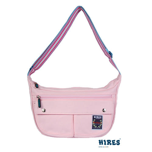 【HIRES】基本款系列-斜背包-淡粉色