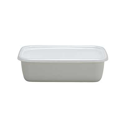 日本製琺瑯長方形深L（有密封蓋子）