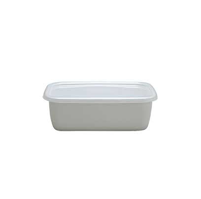 日本製琺瑯長方形深M（有密封蓋子）