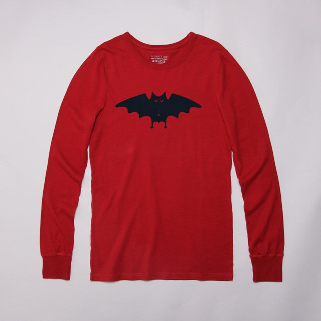 好蝠氣 長袖 蜜桃棉 男T 酒紅