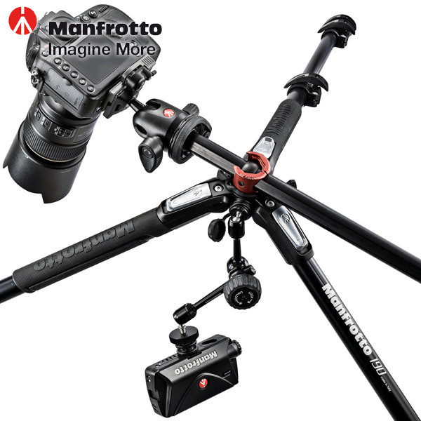 Manfrotto【MT190XPRO3｜90度橫置中軸】3節鋁合金三腳架【公司貨】