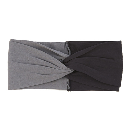 L. ERICKSON 彈性交叉髮帶〈經典黑+經典灰〉