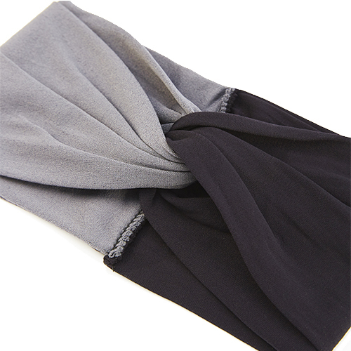 L. ERICKSON 彈性交叉髮帶〈經典黑+經典灰〉