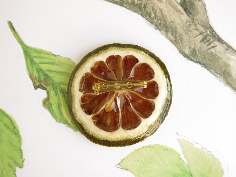 檸檬果物-檸檬乾胸針