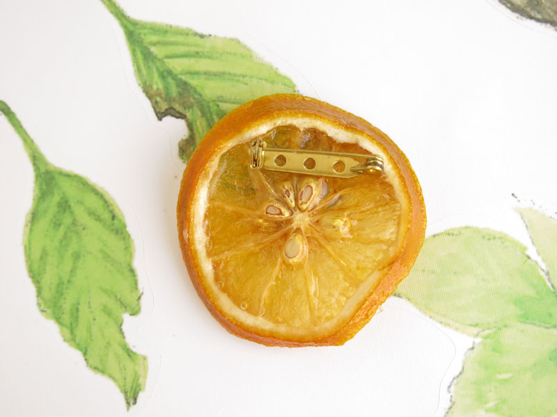 柳橙果物-柳橙乾胸針