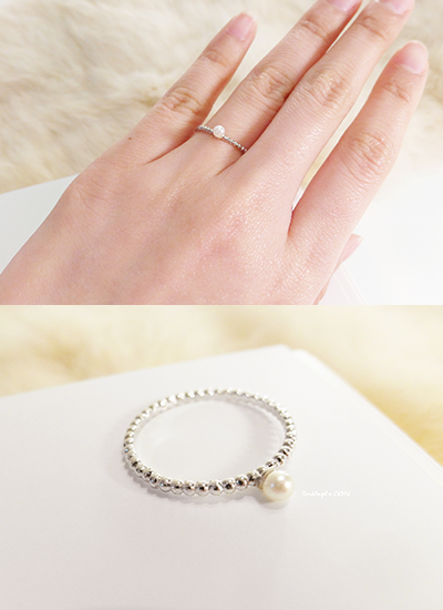 [現貨] Donuts珍珠戒 (銀色)