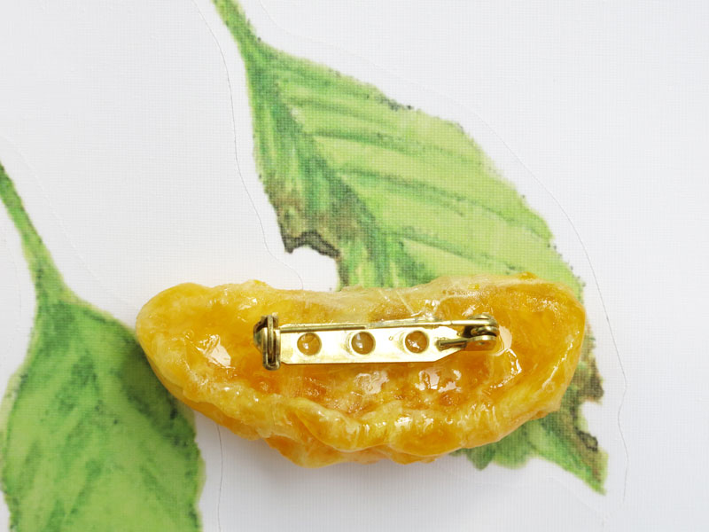 橘子果物-橘子乾胸針