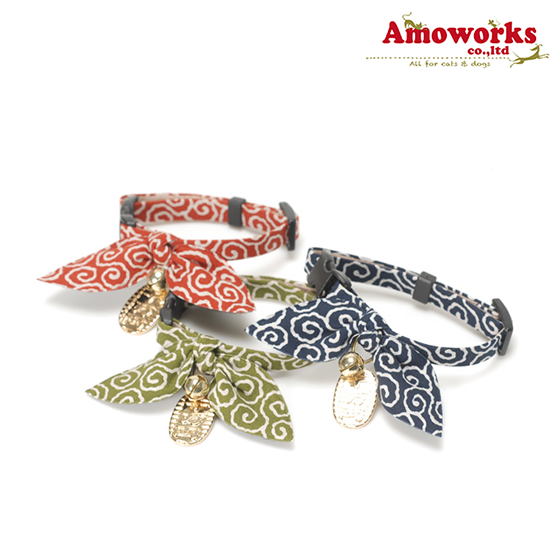 Amoworks 項圈 貓小判唐草領結