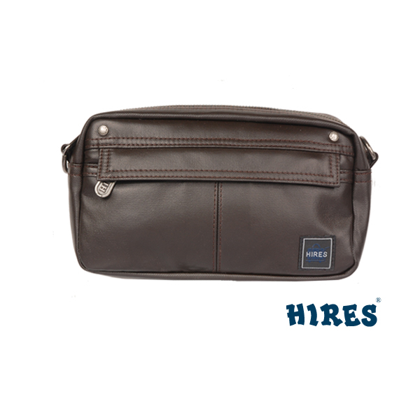 【HIRES】大都會系列-兩用斜背包(咖啡色)