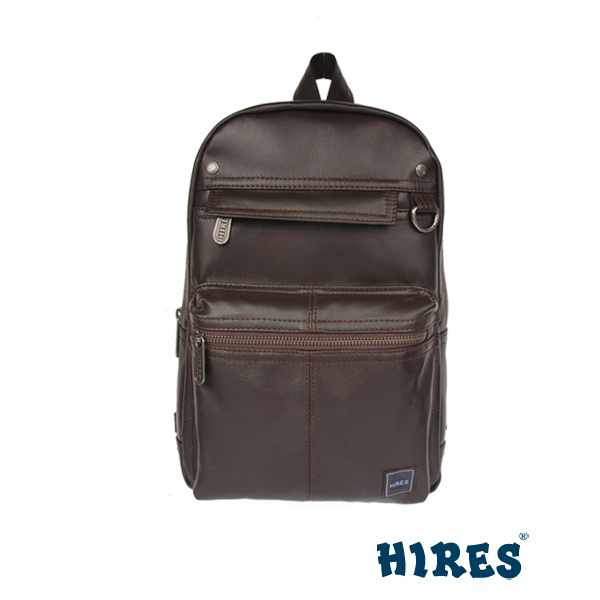 【HIRES】大都會系列-斜背包(咖啡色)