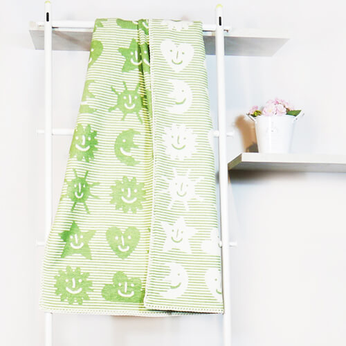 舒柔純棉冷氣/四季毯【小宇宙(綠)】-瑞典Klippan