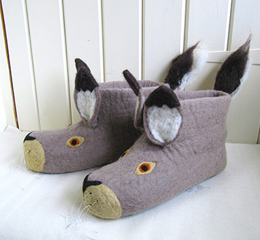 英國sew heart felt放牧小羊羊毛氈鞋(成人款)--哈利兔