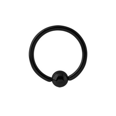Black PVD Surgical Steel Ball Closure Ring