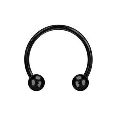 SS316L Black PVD Surgical Steel Circular Barbells