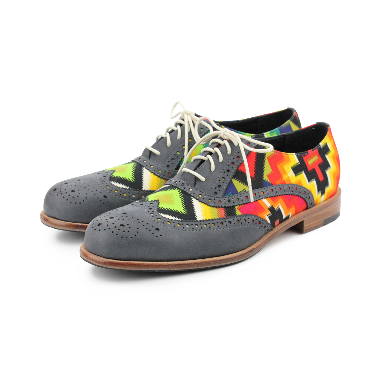 Math Practice M1150 Dark Grey Leather Oxford Shoes