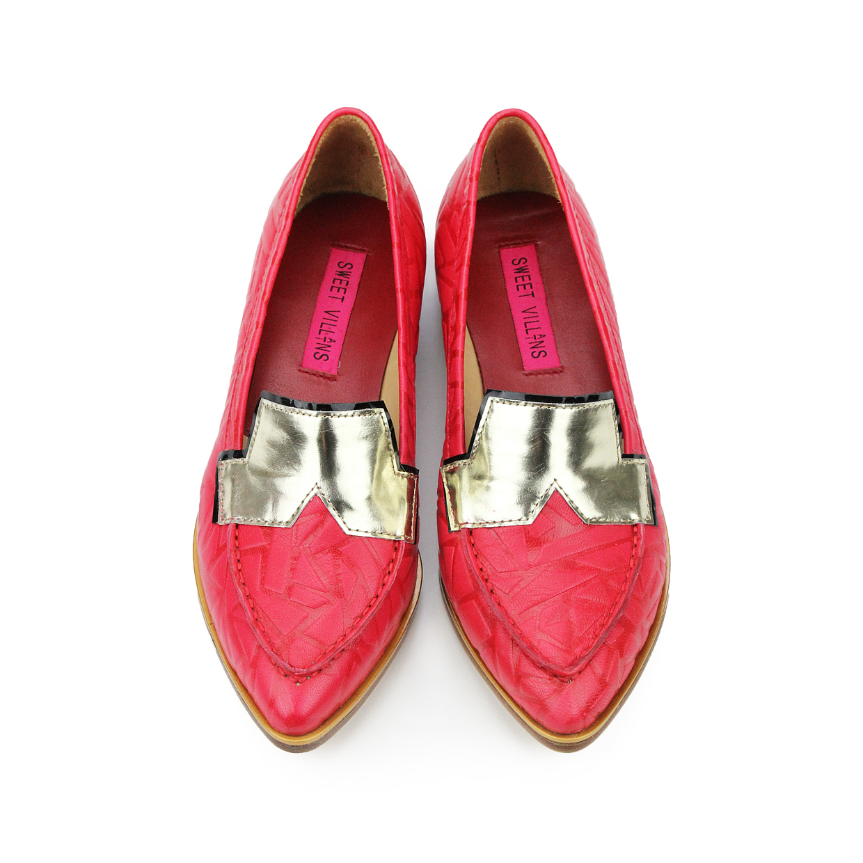 Je Suis Moi W1049 Red Leather Loafers