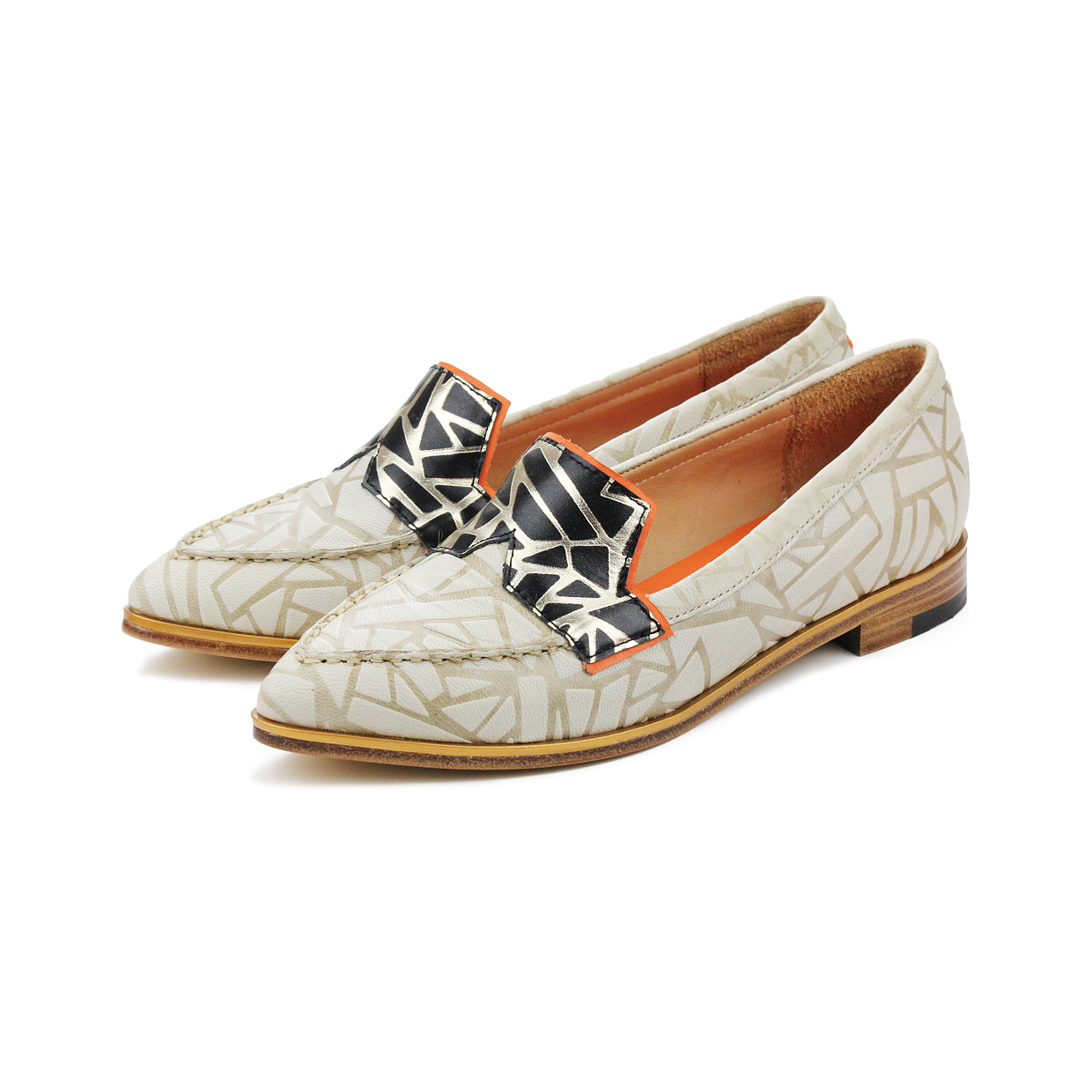 Je Suis Moi W1049 Khaki Leather Loafers