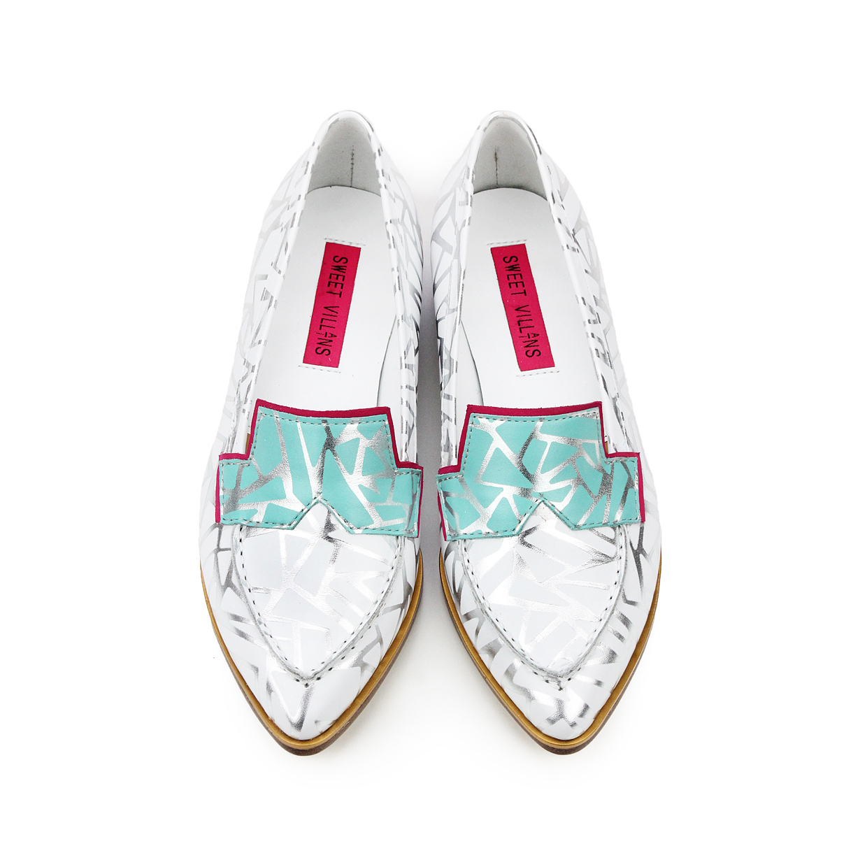 Je Suis Moi W1049 White Leather Loafers