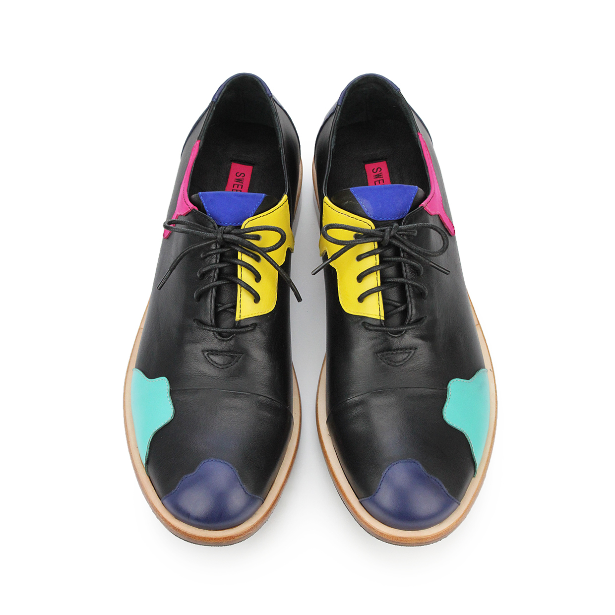 Oxford shoes Encounter Macaroon M1087A Black Duke