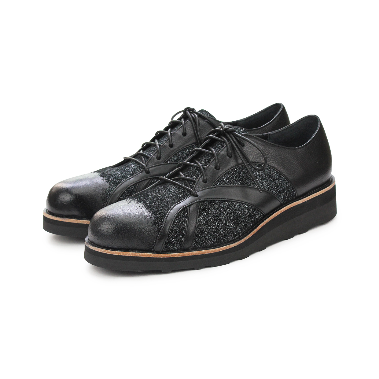 Leather Casual Vibram shoes GHOST M1144A Black