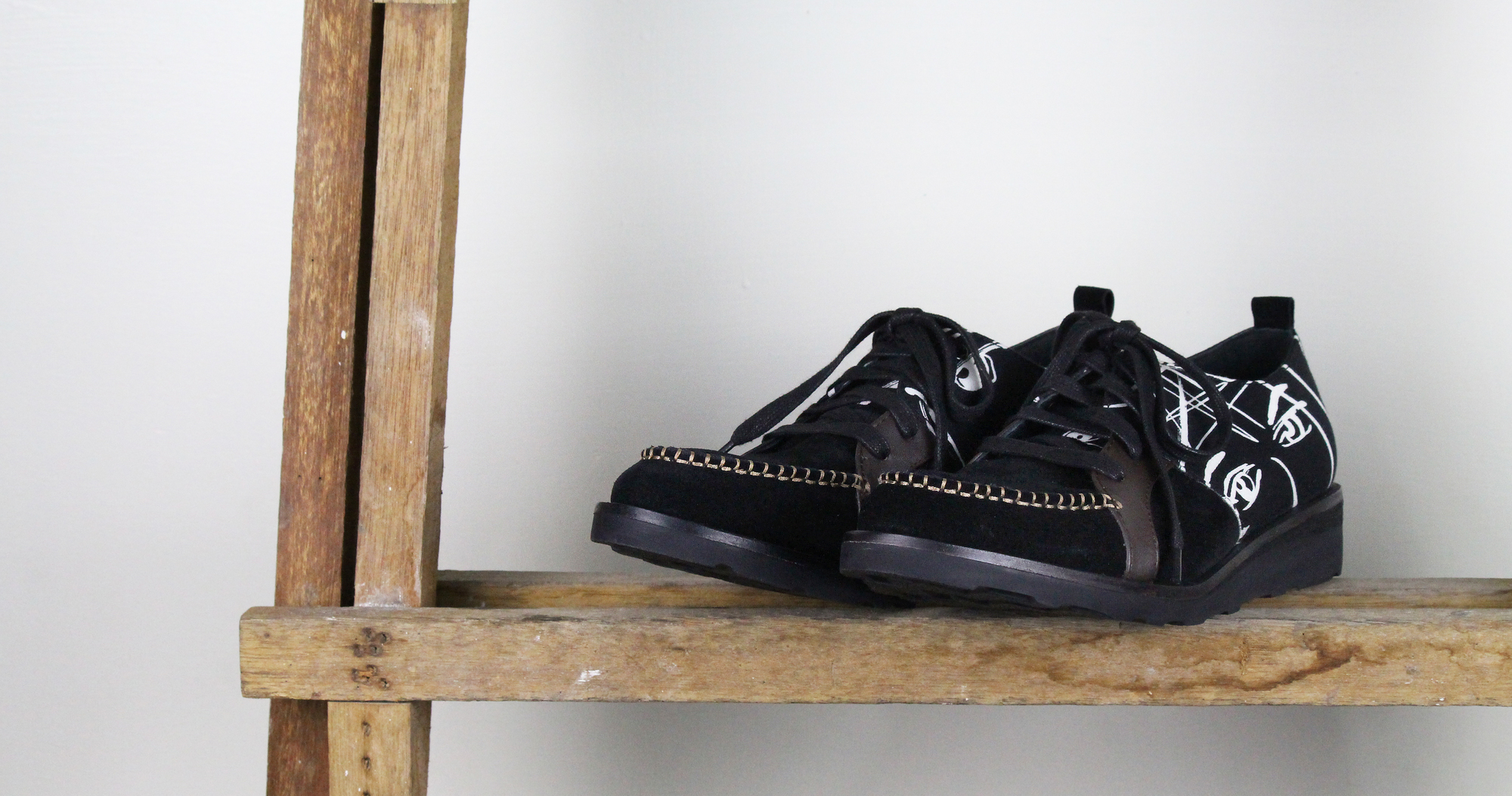 Hunter M1156 Black Leather Sneakers
