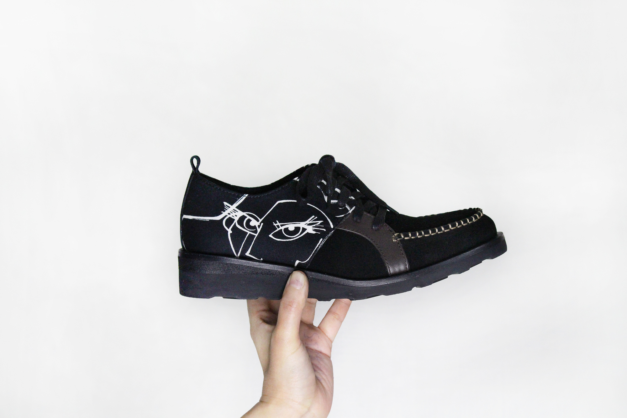 Hunter M1156 Black Leather Sneakers