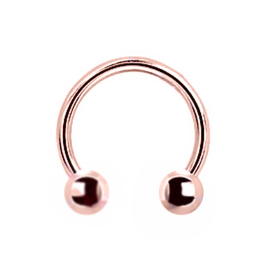 SS316L Rose Gold Plated Surgical Steel Circular Barbells