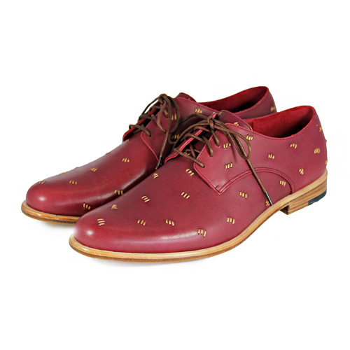 Derby shoes Snowdrop M1091 Stitching Burgundy