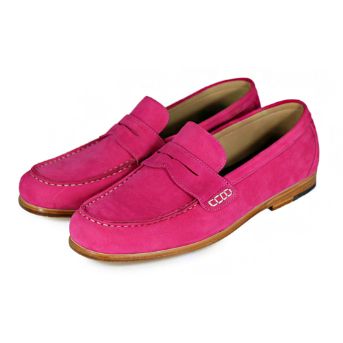 Rose Angel M1108 Fuxia Penny Leather Loafers