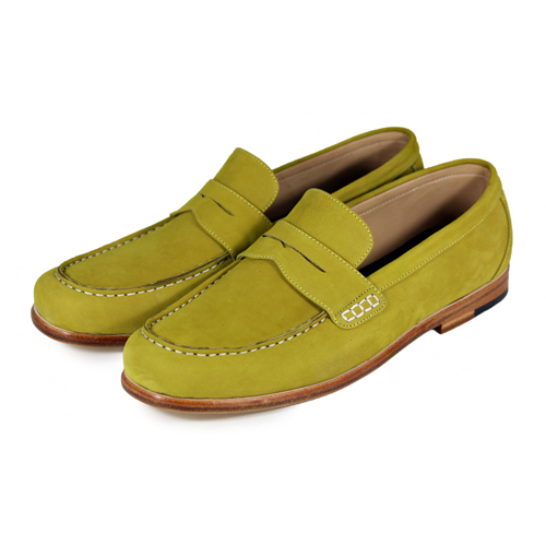 Rose Angel M1108 Mustard Penny Leather Loafers